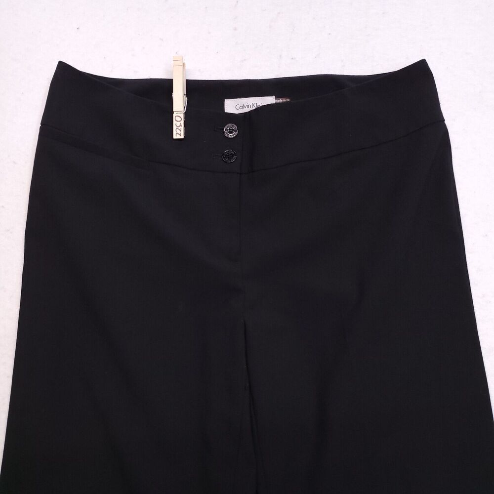 Calvin Klein Casual Button Up Dark Wash Pants Womens Size 4 Black